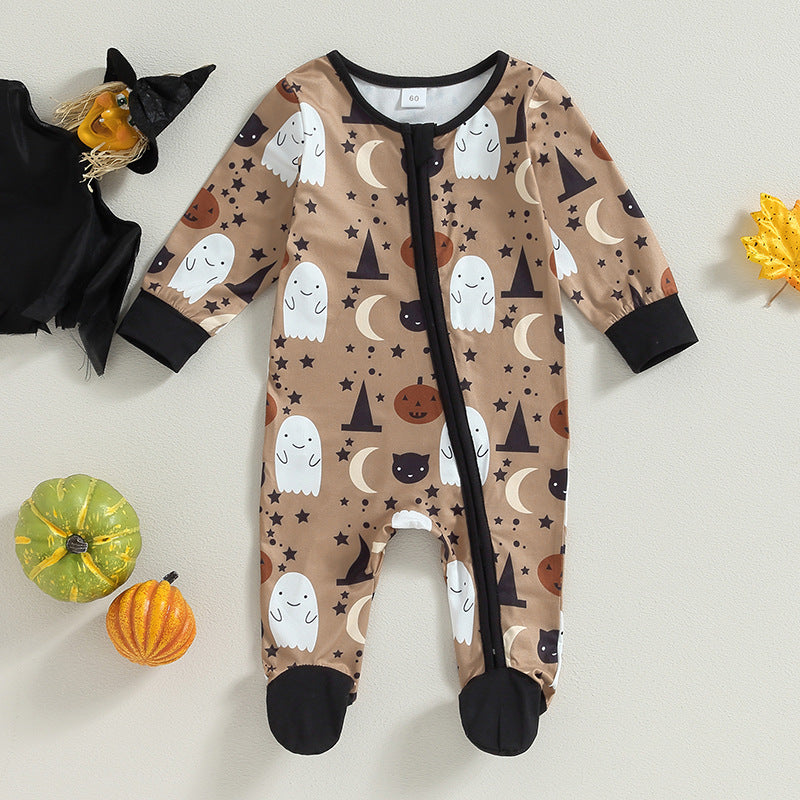 Pelele de Halloween de manga larga para niños y niñas