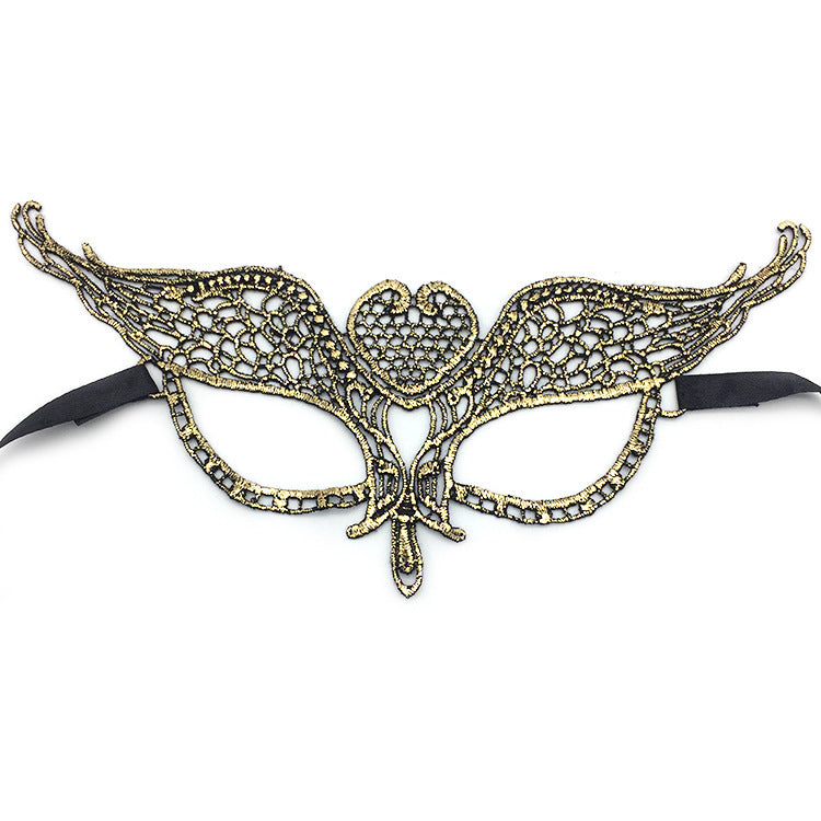 Women Simple Hollow Lace Half Face Mask for Halloween