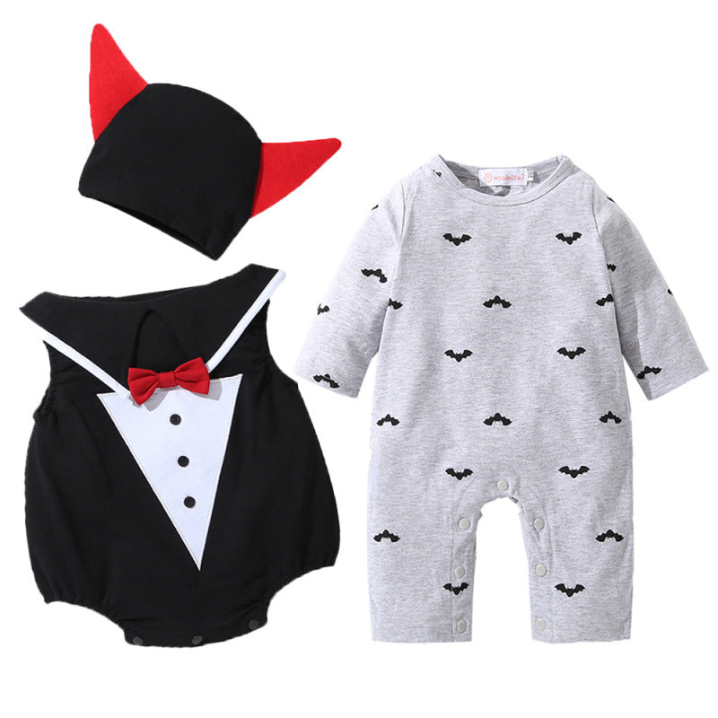 Conjunto de mameluco de algodón para otoño e invierno para niños y niñas
