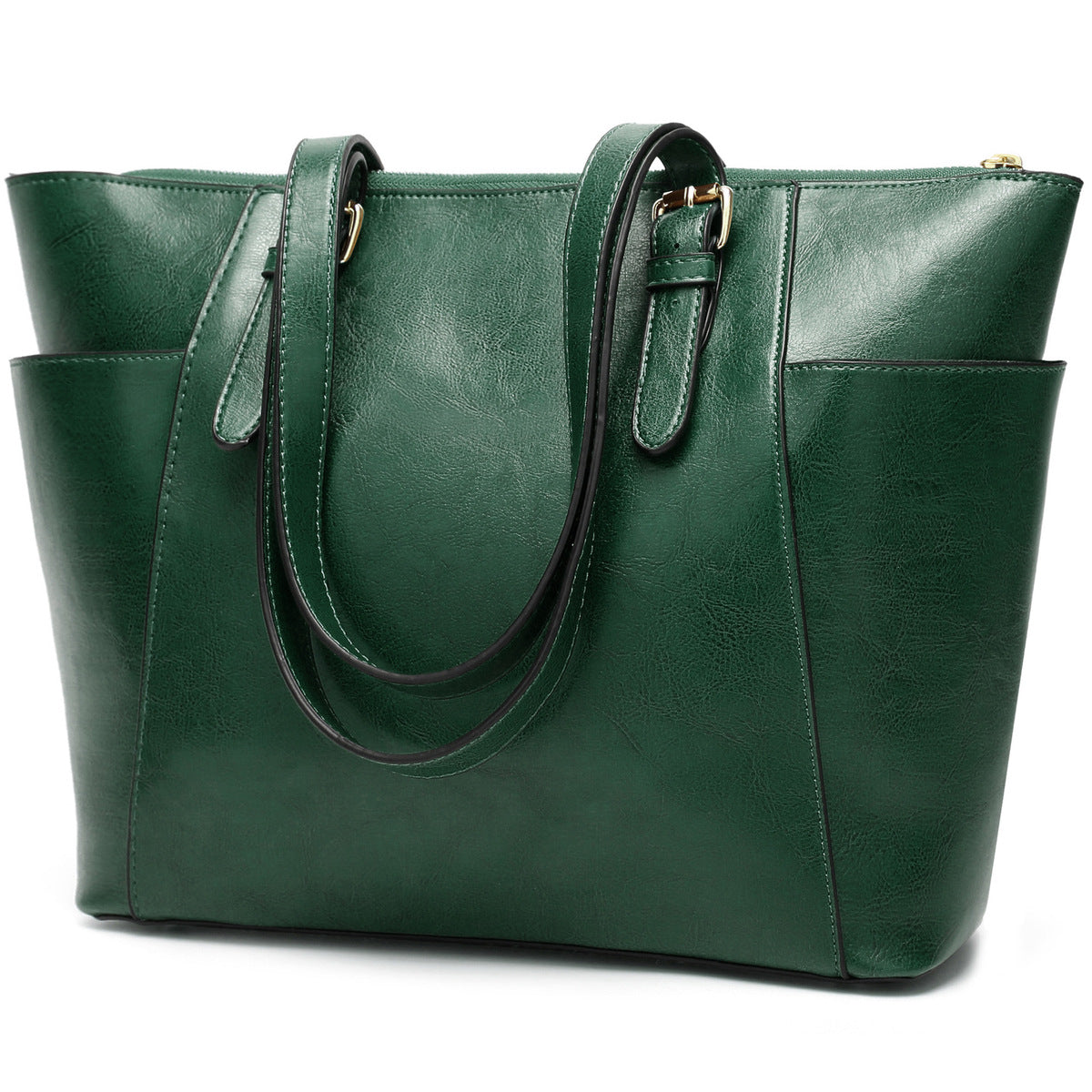 Fashion Women Vintage Oil Wax Leather Tote Bag