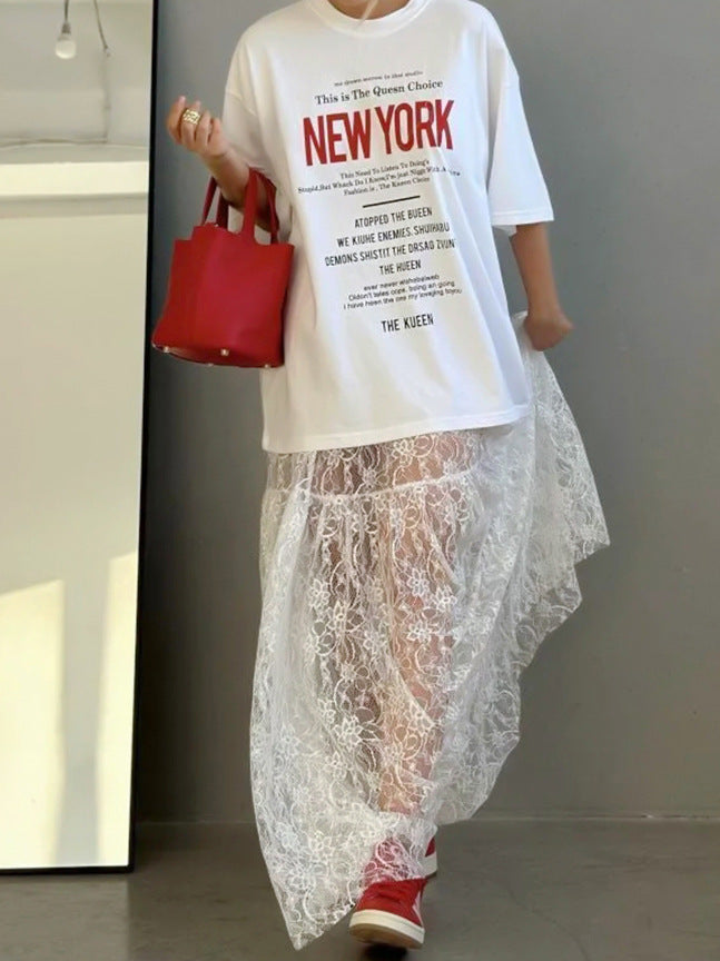 Falda de encaje sexy de moda de verano para mujer