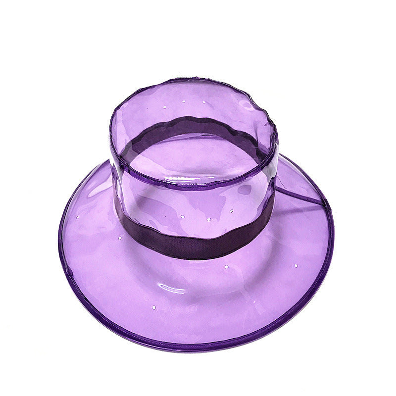 Sombreros de pescador con sombrilla de PVC transparente y creativos a la moda para mujer