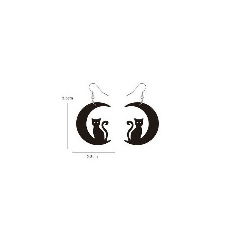 Pendientes colgantes de acrílico gótico oscuro para mujer de Halloween