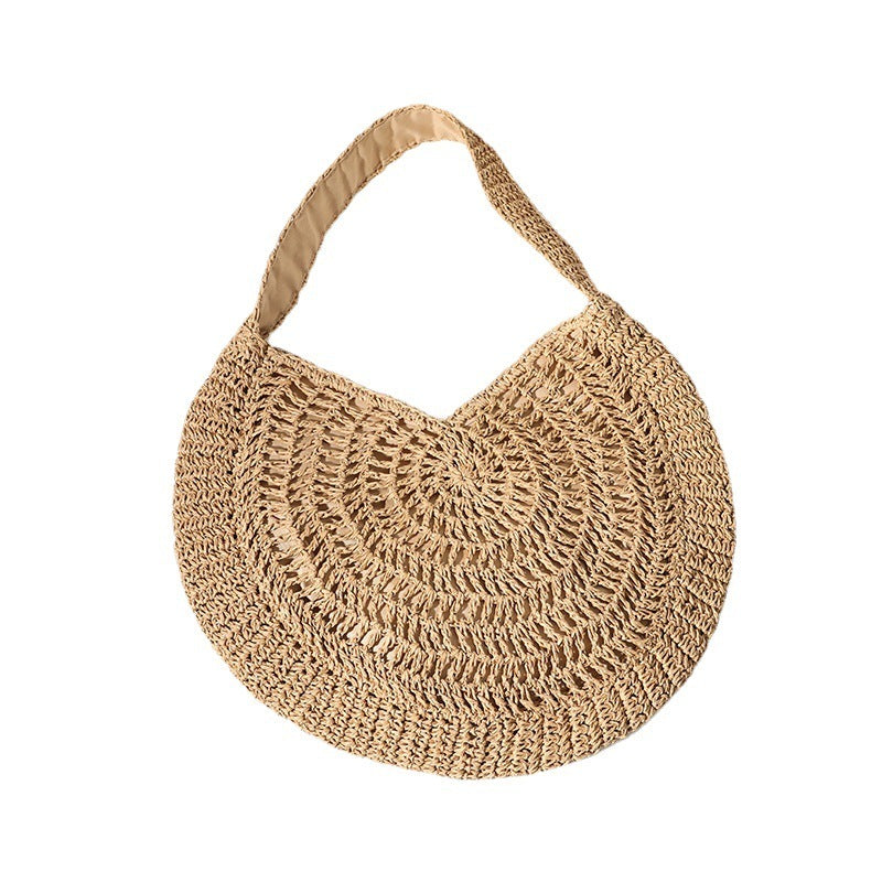 Sac de vacances en paille tissée de grande capacité de style bohème
