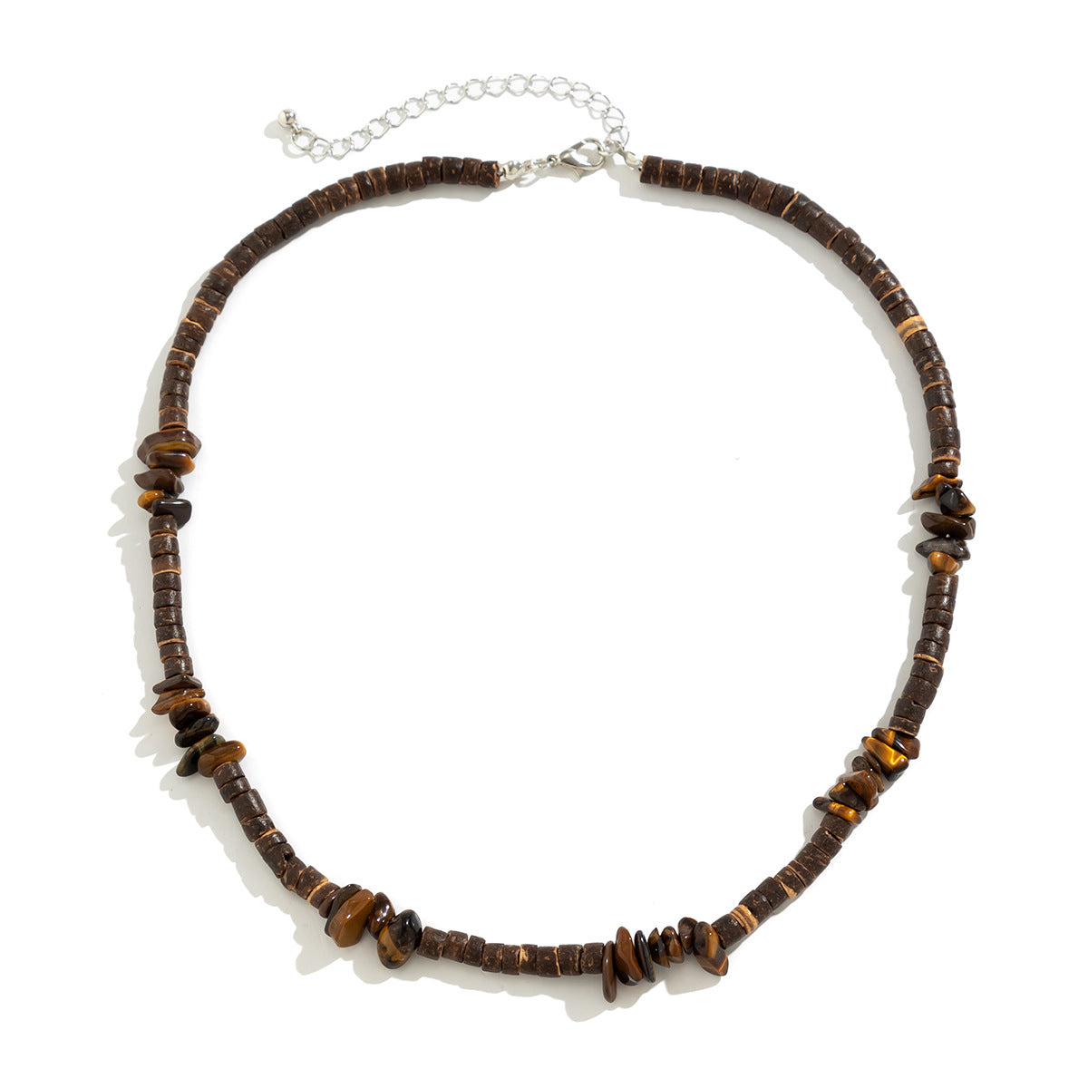 Pulsera y collar turquesa bohemio informal de moda para hombre