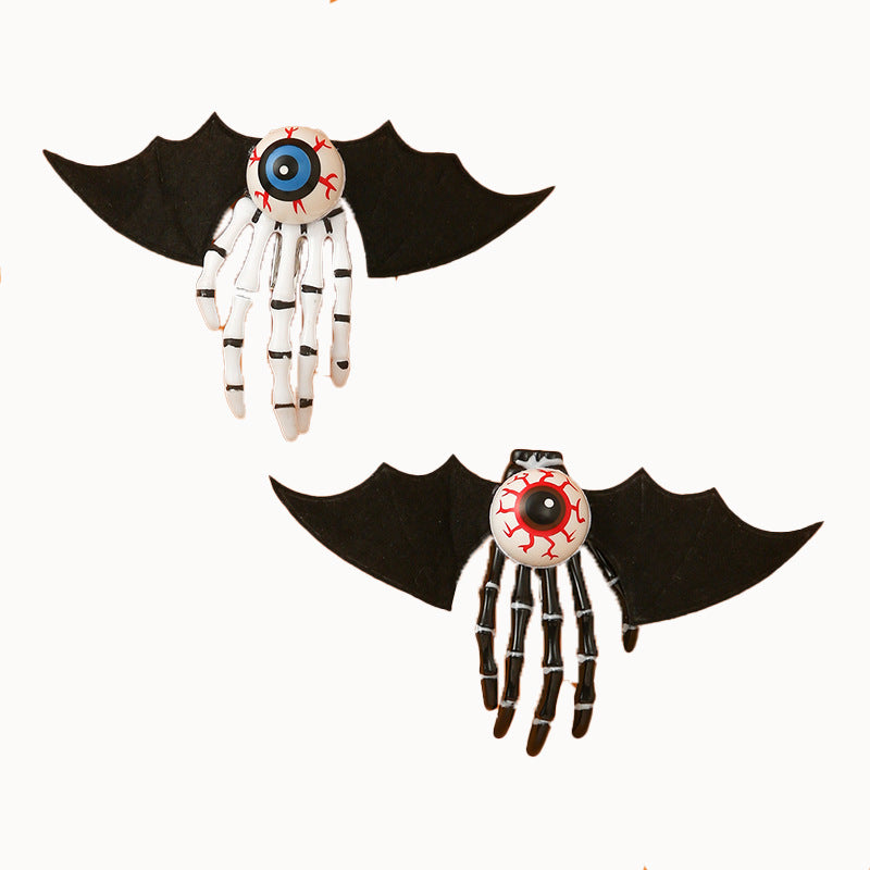 Pince à cheveux squelette drôle pour femme, motif horreur, Halloween