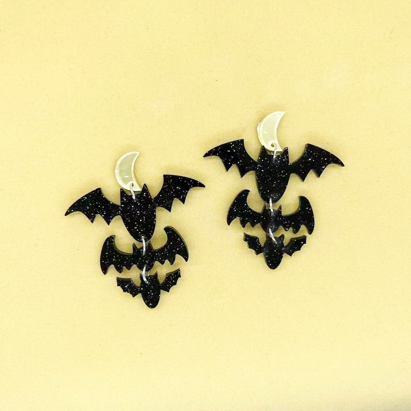 Halloween Women Fashion Acrylic Glitter Dangle Earrings