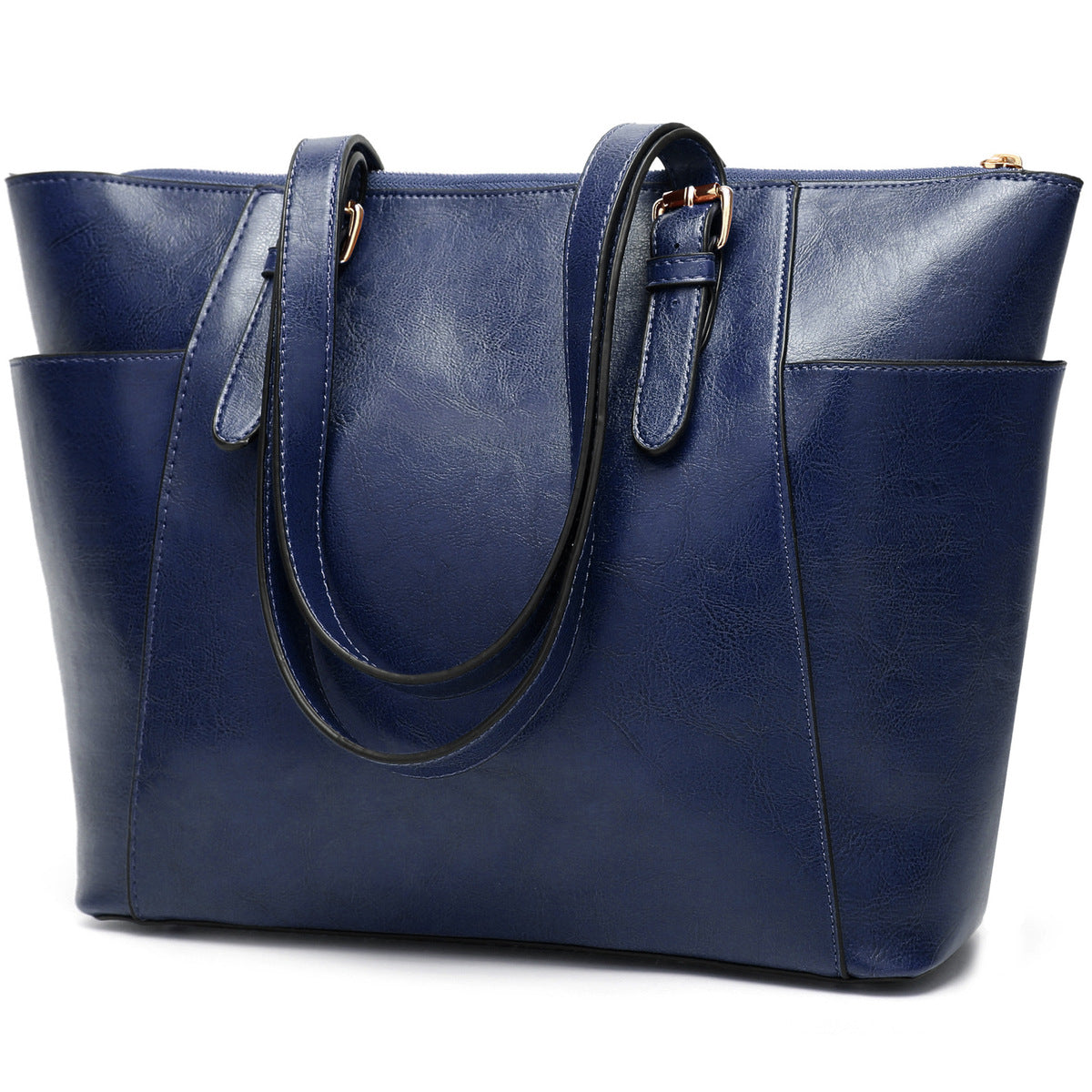 Fashion Women Vintage Oil Wax Leather Tote Bag
