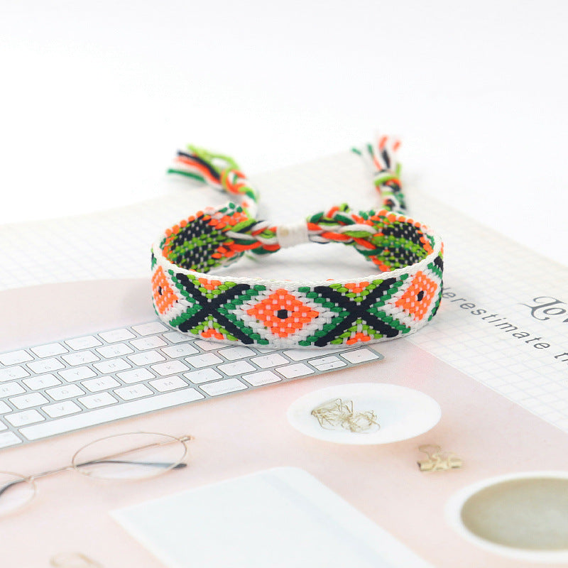 Bohemian Vintage Hand Woven Embroidery Bracelet