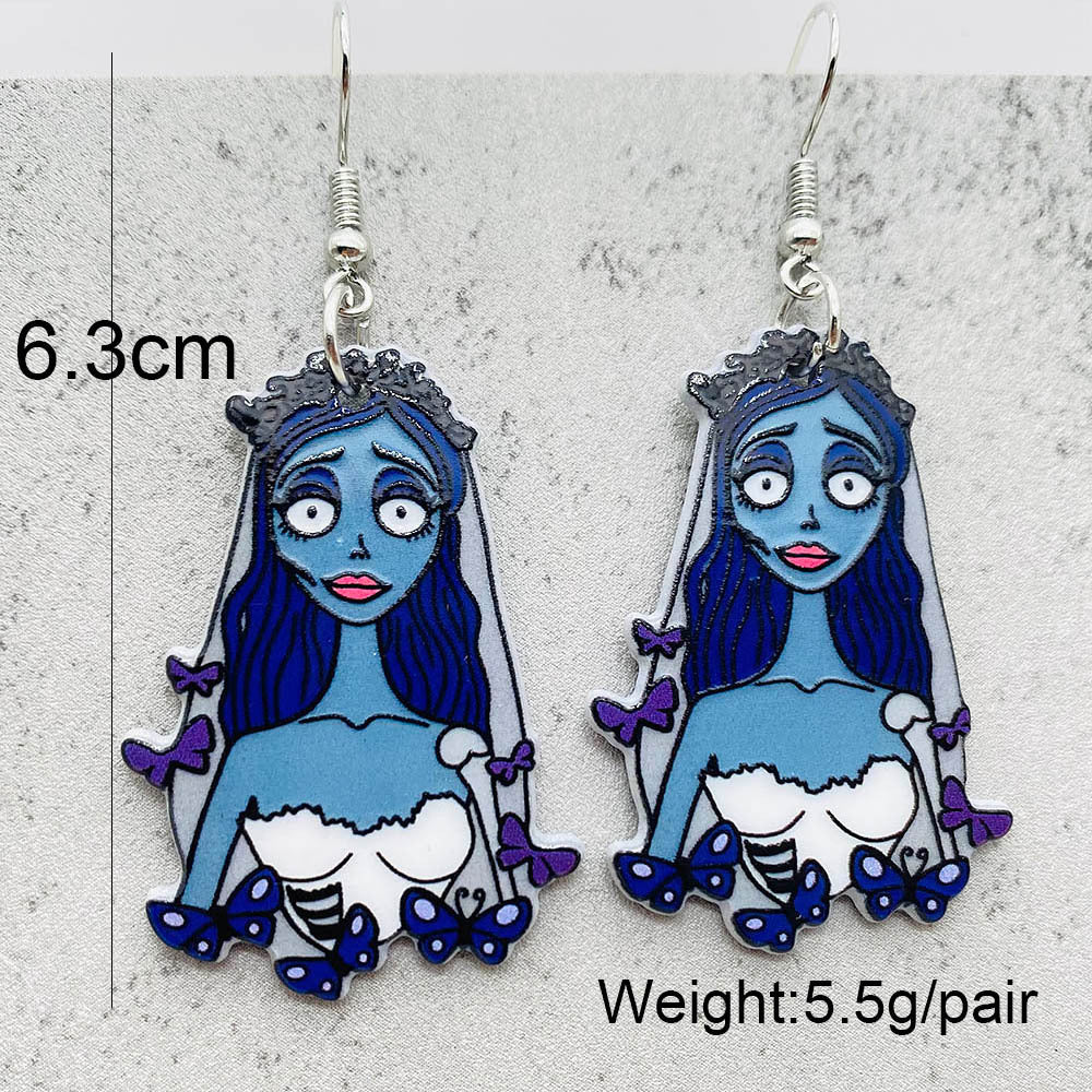 Halloween Women Fashion Scary Zombie Vampire Dangle Earrings