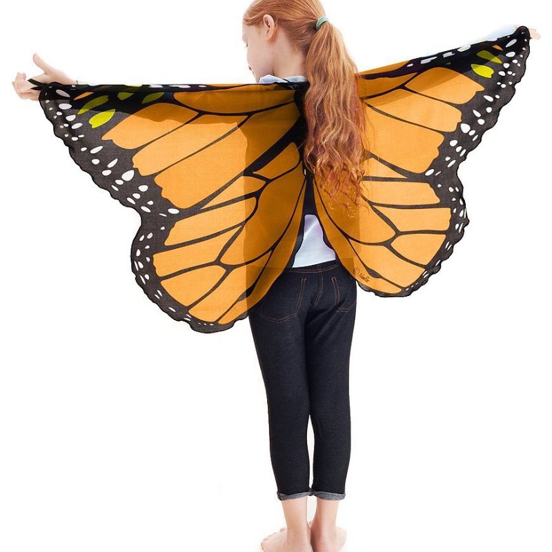 Capa con tiras de mariposa pequeña y decoración bonita para niños