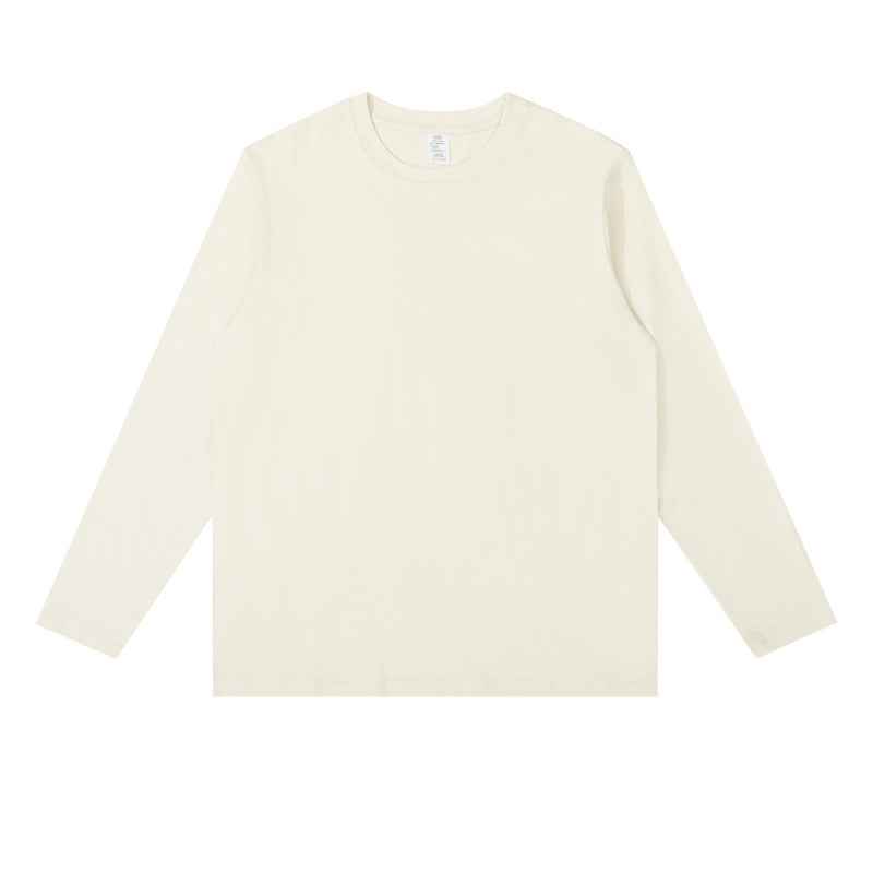 Men And Women Casual Solid Color Long Sleeve Blank T-Shirt
