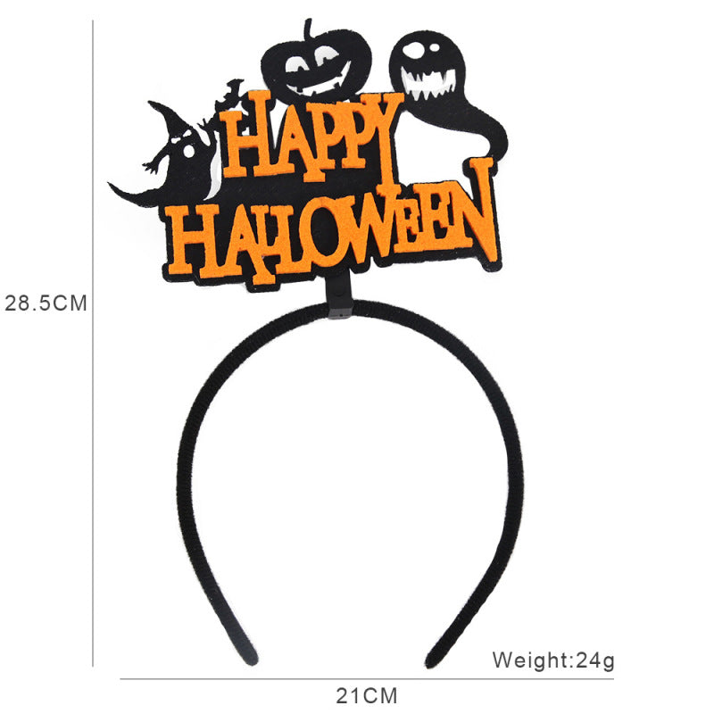 Bandeau d'Halloween pour enfants, accessoires de fête fantôme, citrouille et squelette