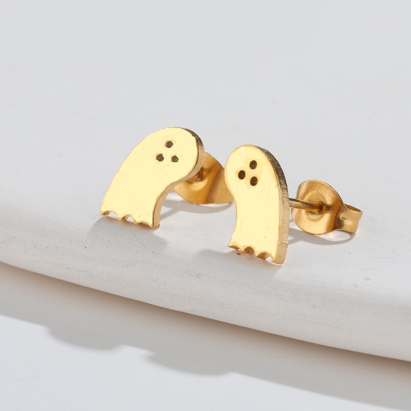 Funny Smooth Cute Ghost Earrings Halloween Jewelry