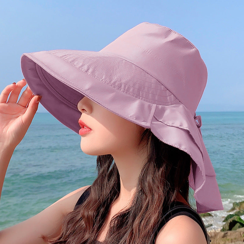 Women Fashion Solid Color Outdoor Riding Bucket Hats