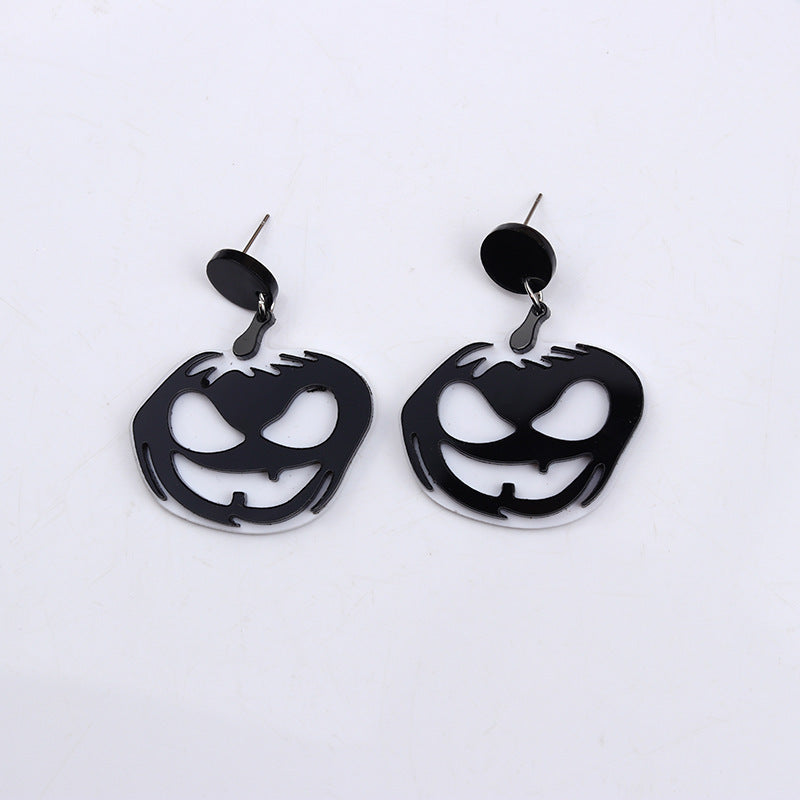 Halloween Women Funny Creative Pumpkin Ghost Earring