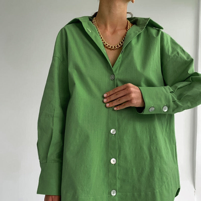 Women Fashion Solid Color Cotton Linen Pajamas Set