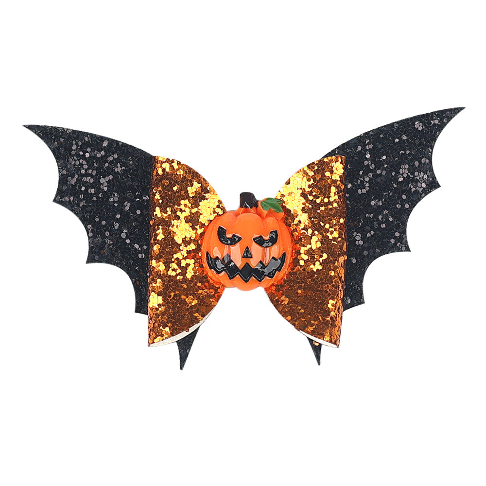 Pince à cheveux citrouille pour enfants, motif dessin animé, à la mode, pour Halloween