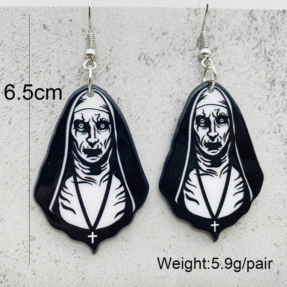 Halloween Women Fashion Scary Zombie Vampire Dangle Earrings