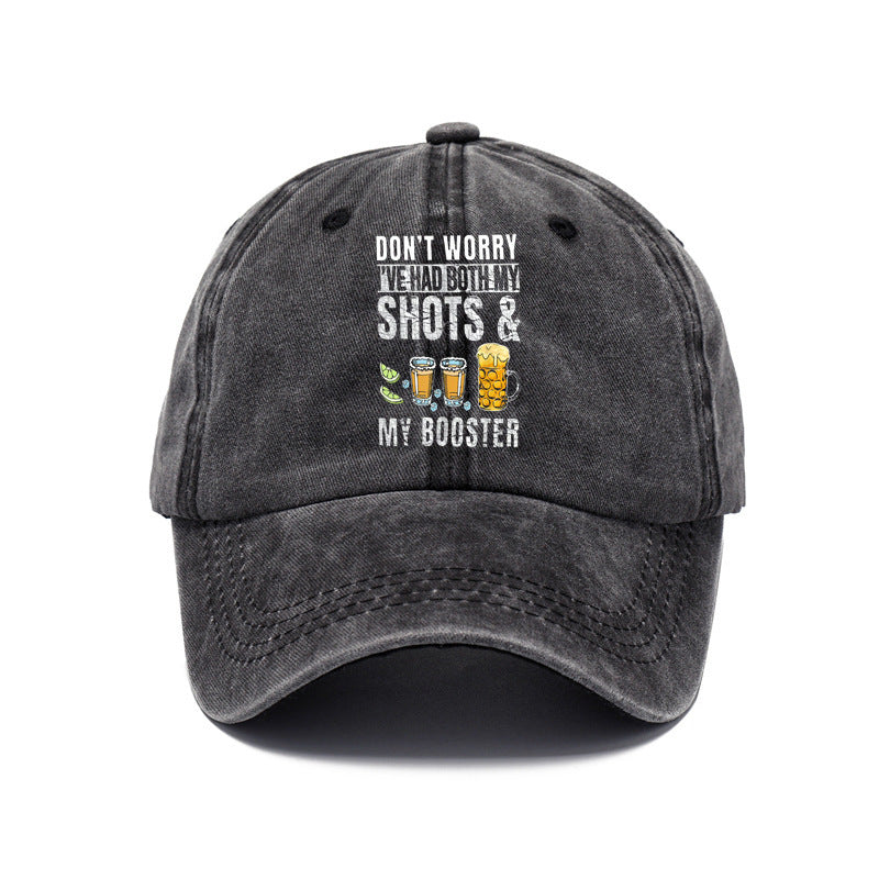 Men Women Fashion Casual Vintage Solid Color Letter Cap