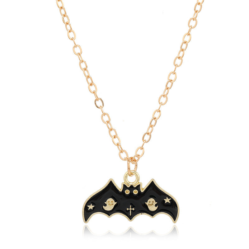 Collar con colgante de monstruo vintage lindo para mujer de Halloween