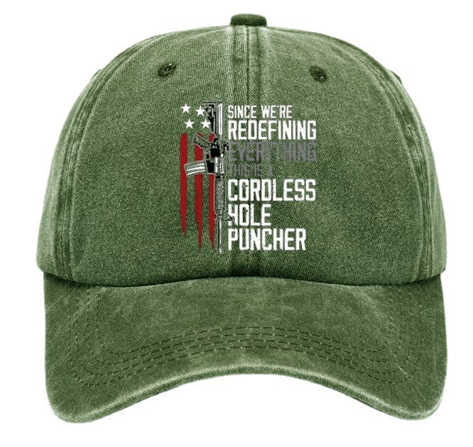 Men Women Fashion Casual Vintage Solid Color Letter Cap