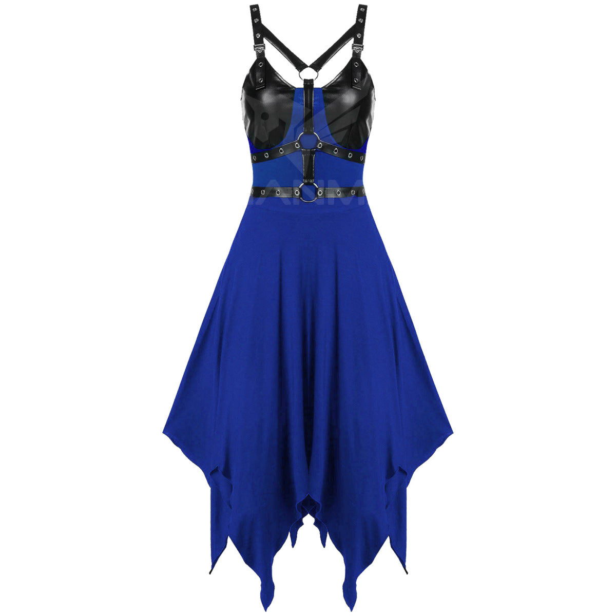 Robe à ourlet irrégulier style gothique pour femme