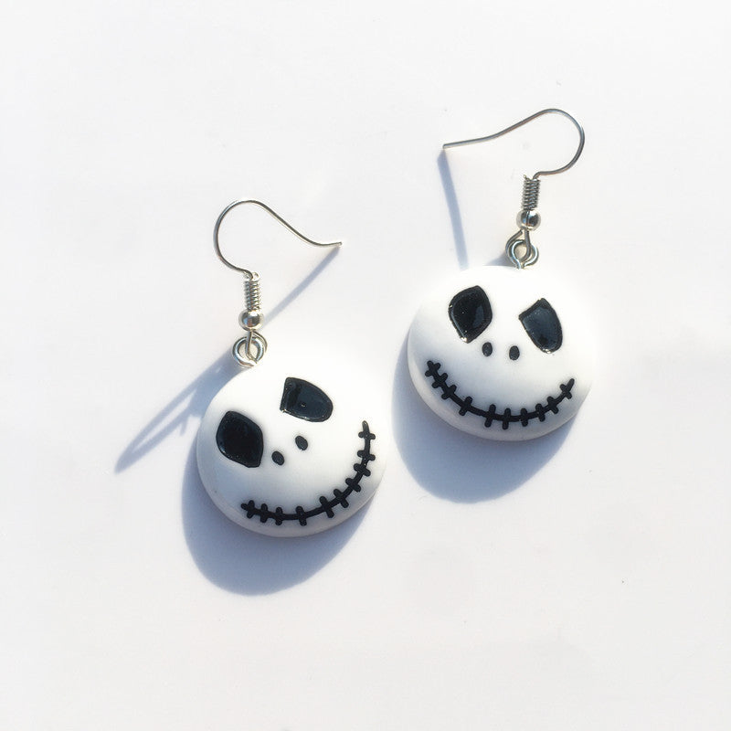 Halloween Women Dangle Earrings with Bat Pumpkin Zomb