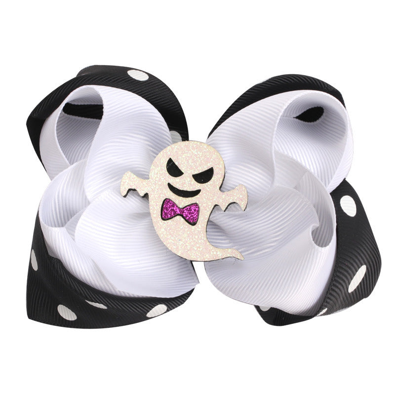Pince à cheveux citrouille avec nœud pour enfants, accessoires pour cheveux d'Halloween