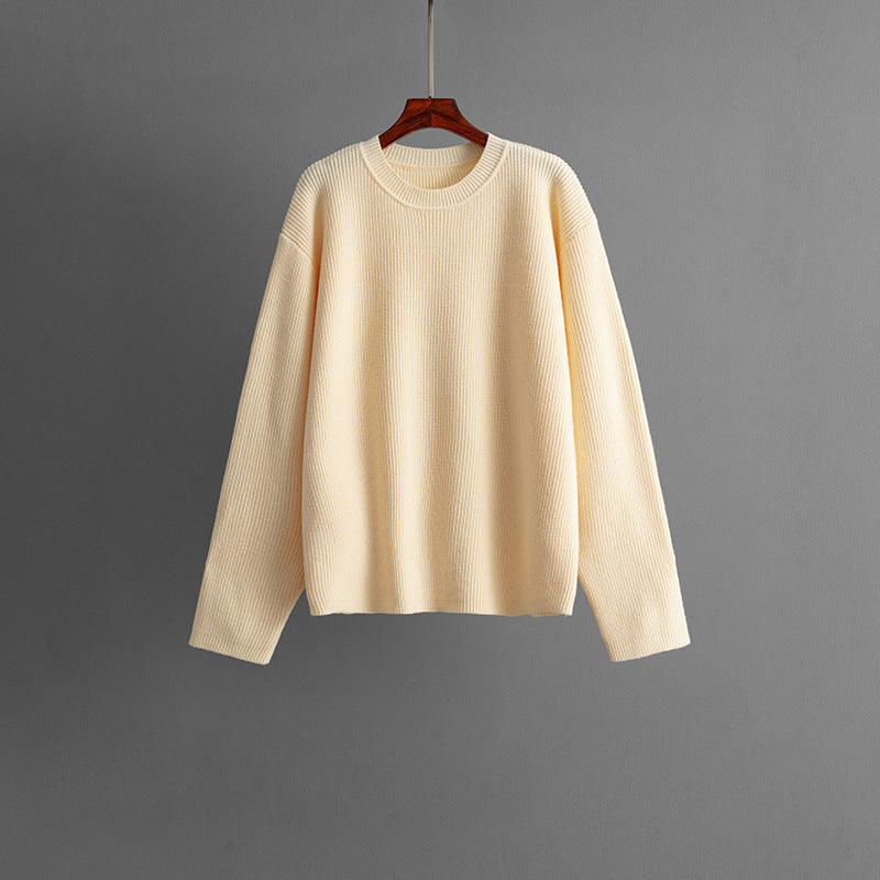 Conjunto de dos piezas de punto de color liso a la moda para mujer