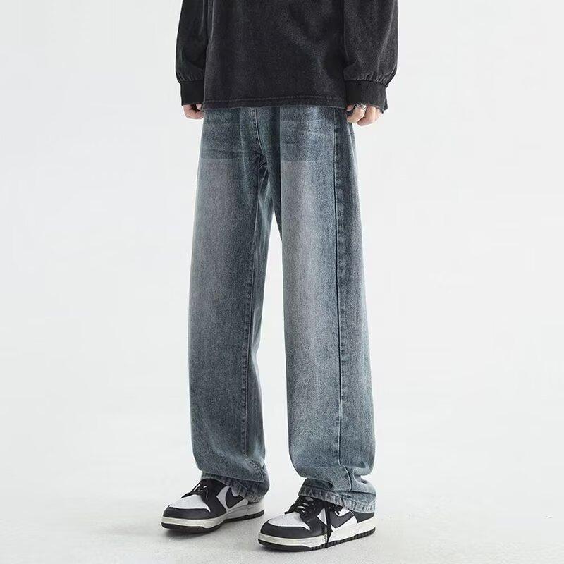 Jean droit vintage décontracté pour homme, en coton durable