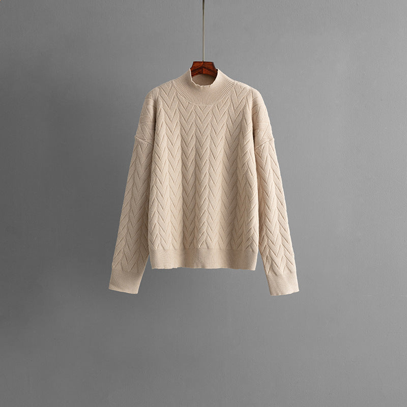 Ensemble pull et jupe en tricot décontracté de couleur unie pour femme
