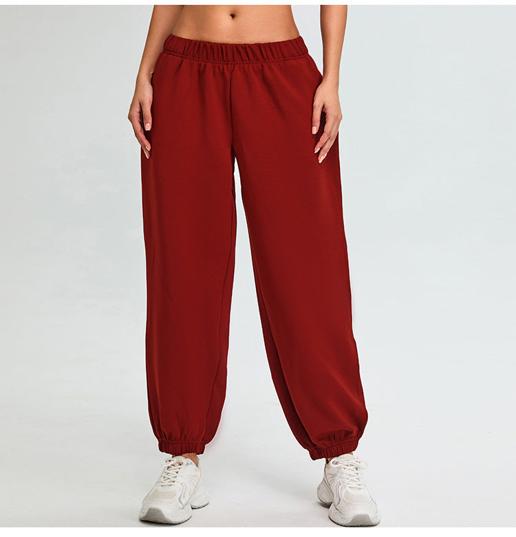 Women Fashion Casual Solid Color Loose Pants