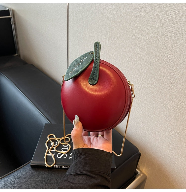 Mini bolso bandolera creativo y bonito con cadena de manzana