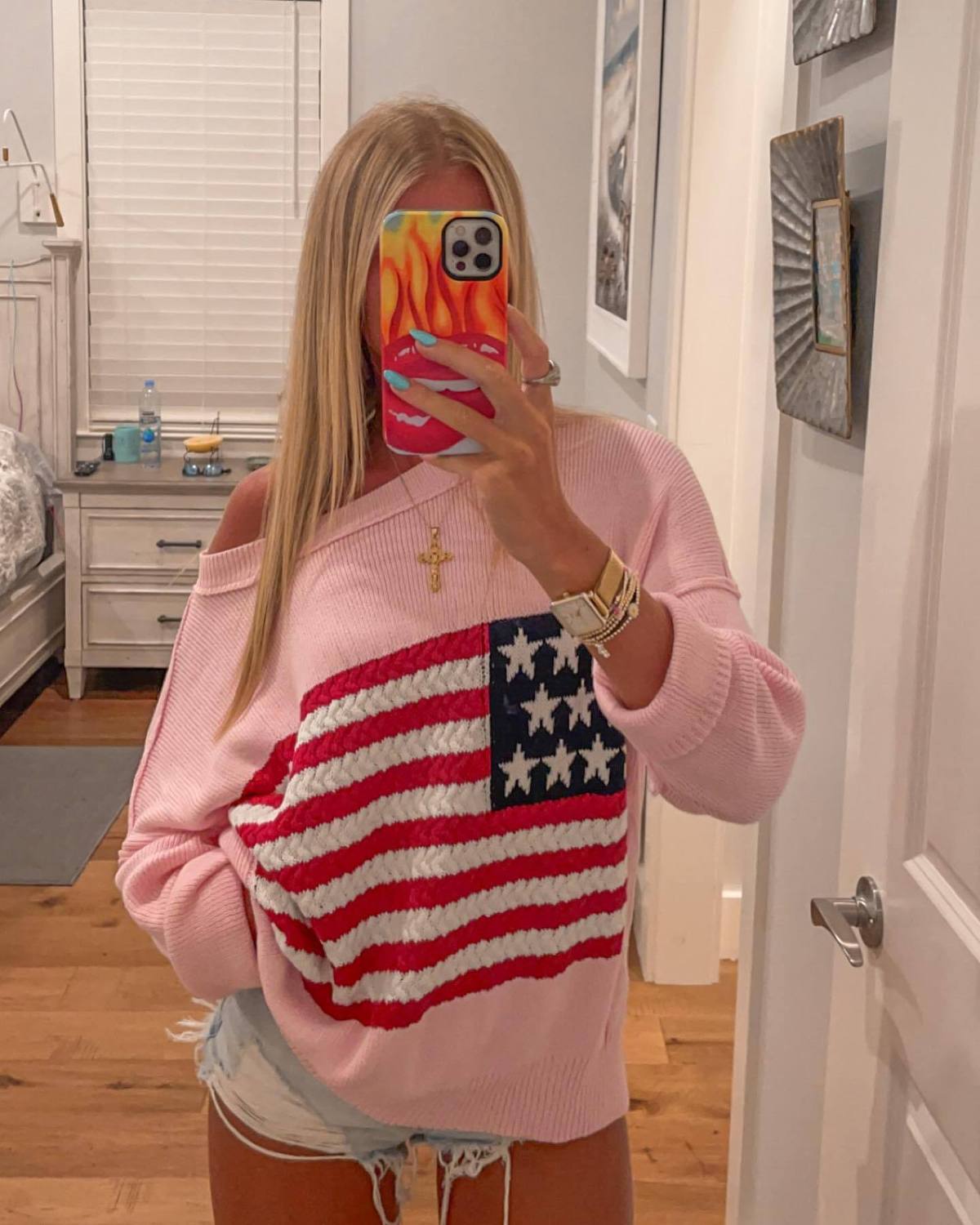 Women Fashion Casual Five-Pointed Star Sweater