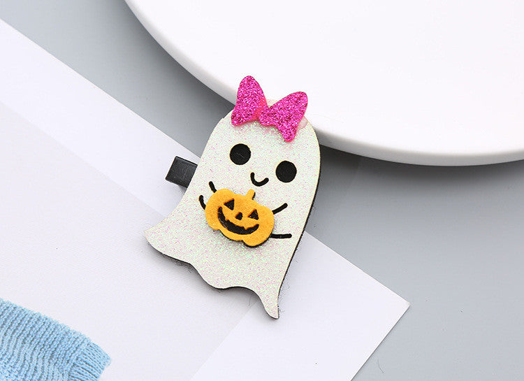 Pinces à cheveux pour femmes, mignonnes, chauve-souris, citrouille, chapeau, interrupteur, Halloween