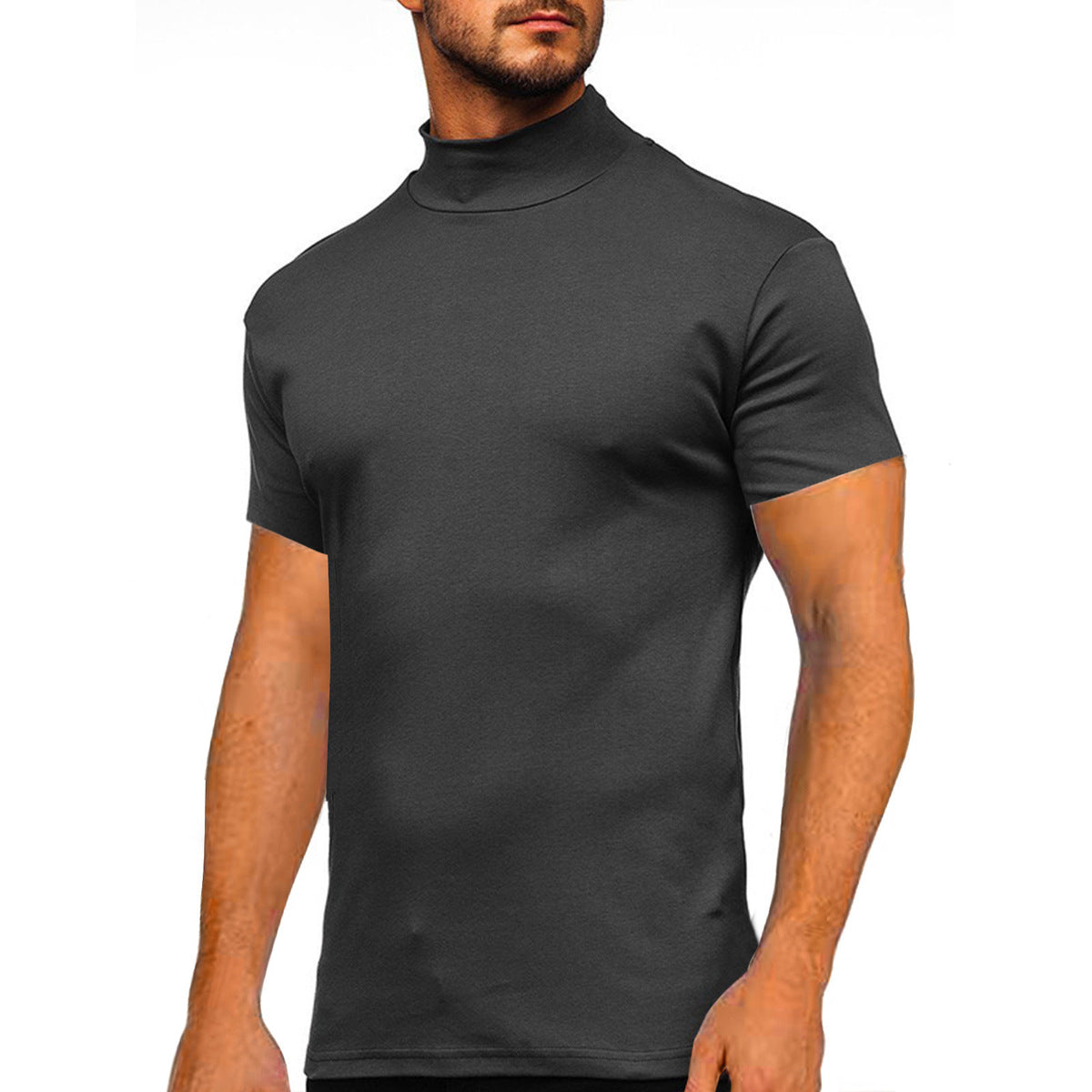 Men Casual Basic Solid Color Short Sleeve T-Shirt