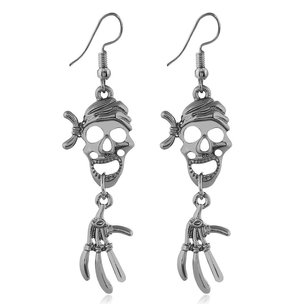 Halloween Women Fashion Drip Oil Spider Web Earrings