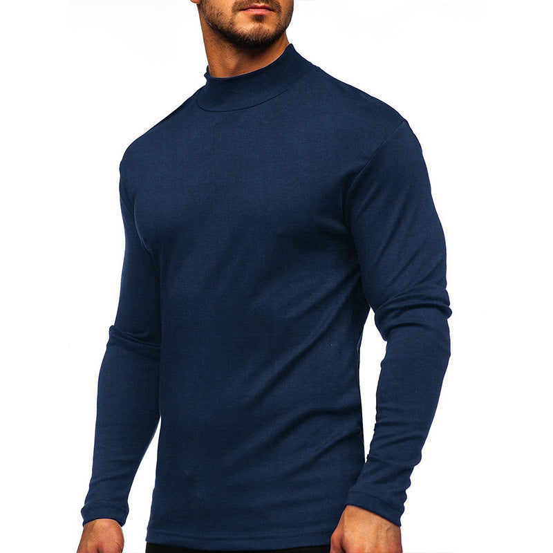 Men's Casual Basic Solid Color Long Sleeve T-Shirt