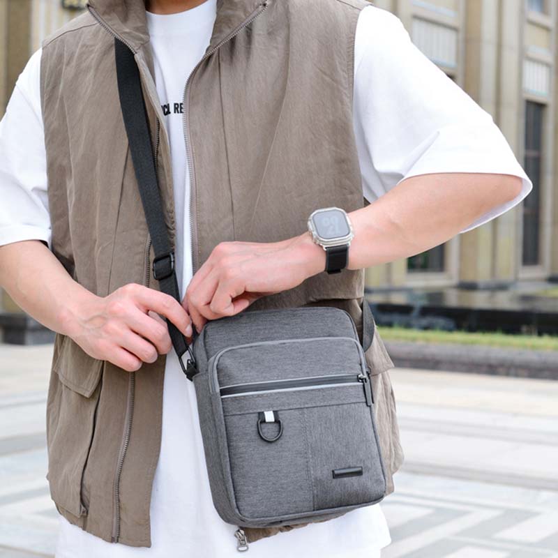 Bolso bandolera Oxford informal de negocios para hombre, elegante y duradero, de cuero.