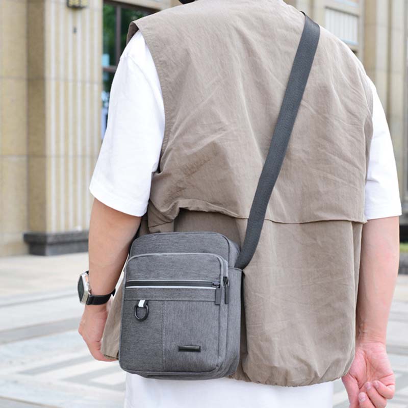 Bolso bandolera Oxford informal de negocios para hombre, elegante y duradero, de cuero.