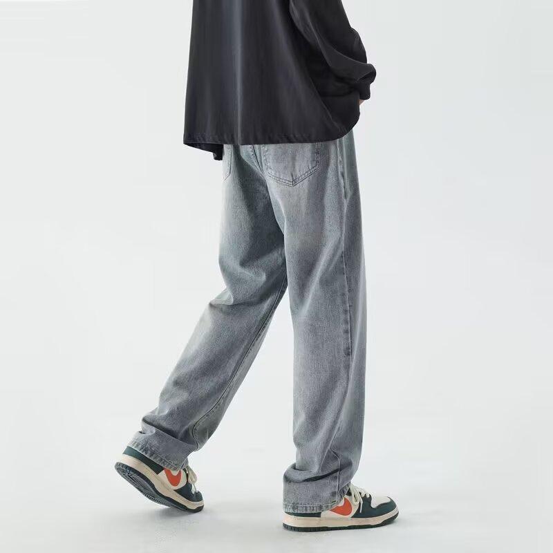 Jean droit vintage décontracté pour homme, en coton durable