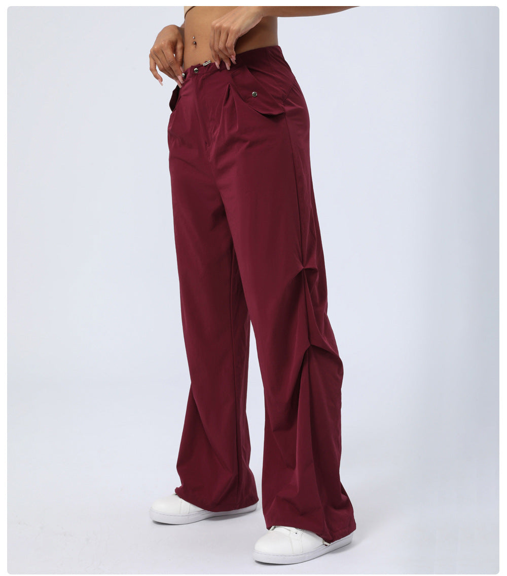 Women Fashion Casual High Waist Quick-Drying Sports Pants