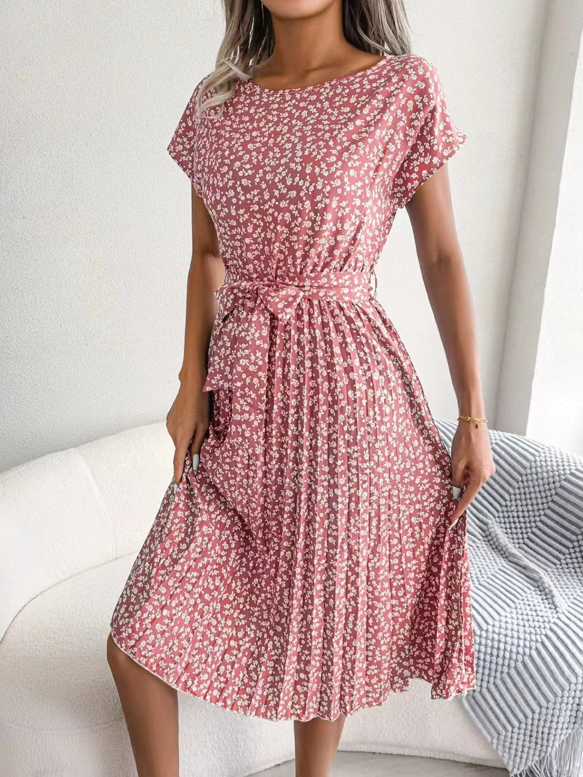 Vestido casual con estampado floral para mujer