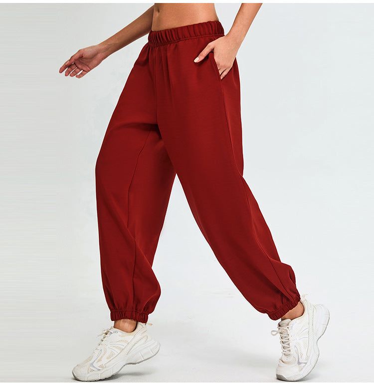 Women Fashion Casual Solid Color Loose Pants