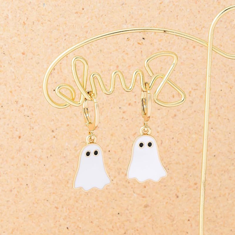 Women Fashion Cute Halloween Walking Ghost Earrings