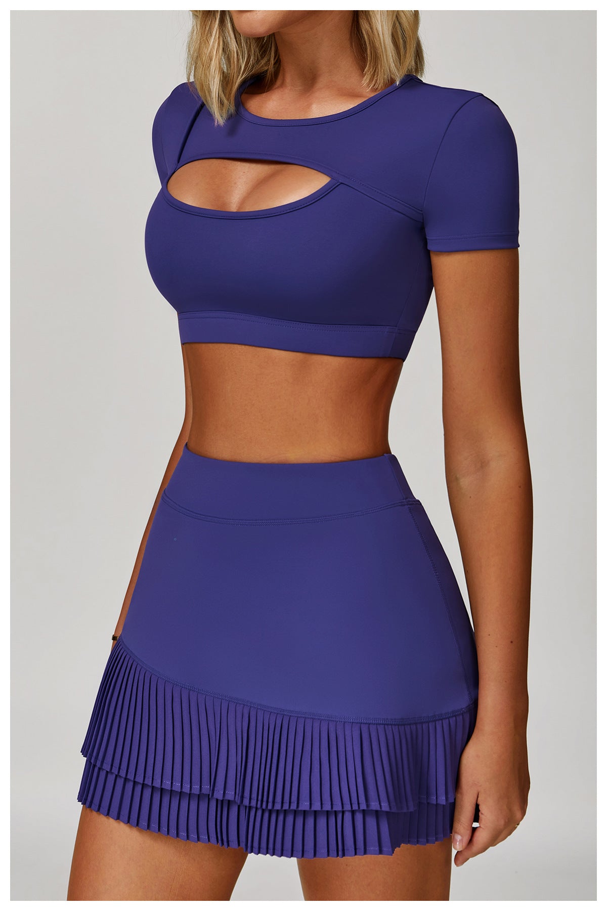 Women Fashion Casual Solid Color Short-Sleeve T-Shirt