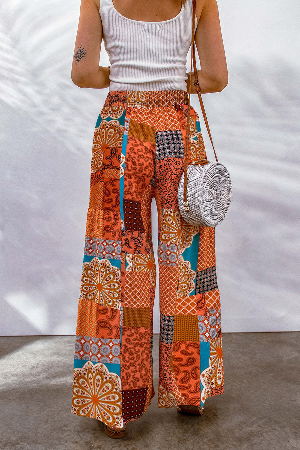 Women Casual Vacation Floral Printed Loose Pants