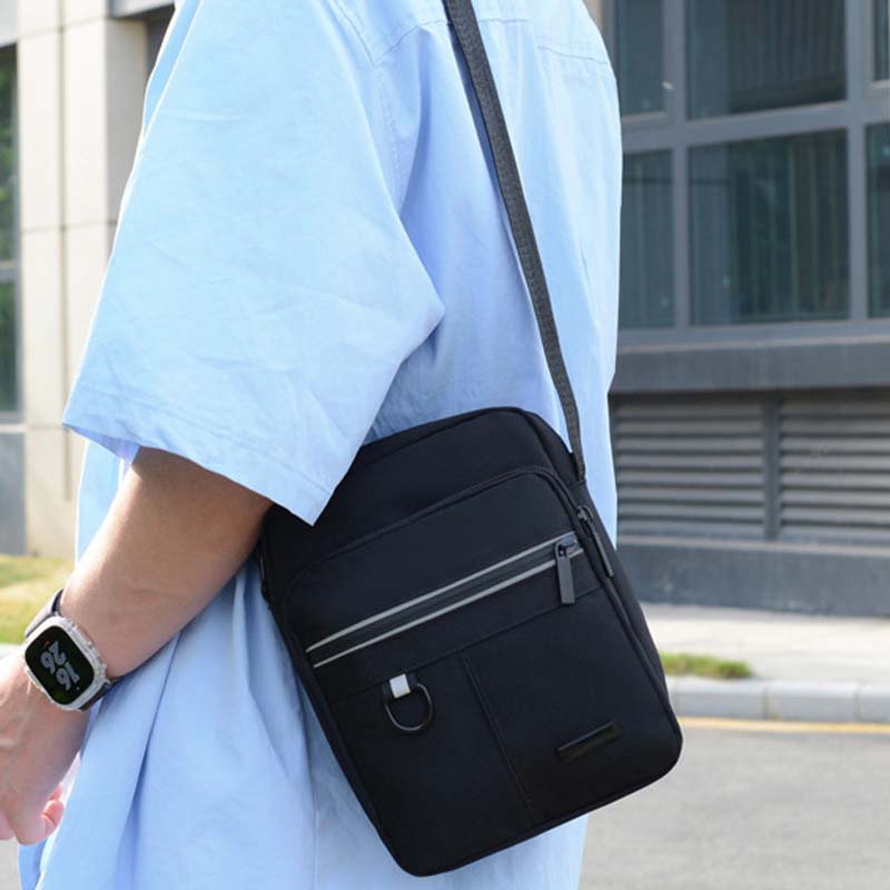 Bolso bandolera Oxford informal de negocios para hombre, elegante y duradero, de cuero.
