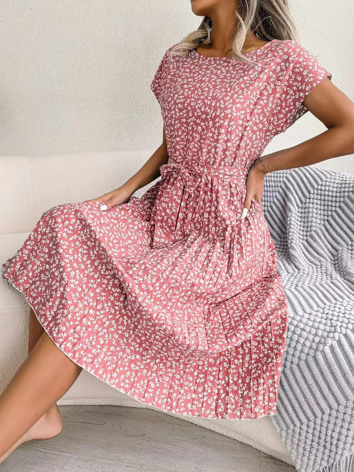 Vestido casual con estampado floral para mujer